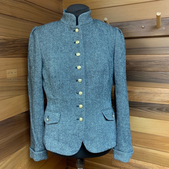 Chaps Jackets & Blazers - Chaps Lined Military Style Peplum Blazer Jacket